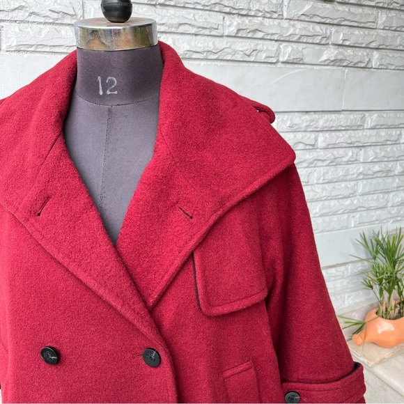 Maroon Korean Trench Coat - Picture 10 of 14